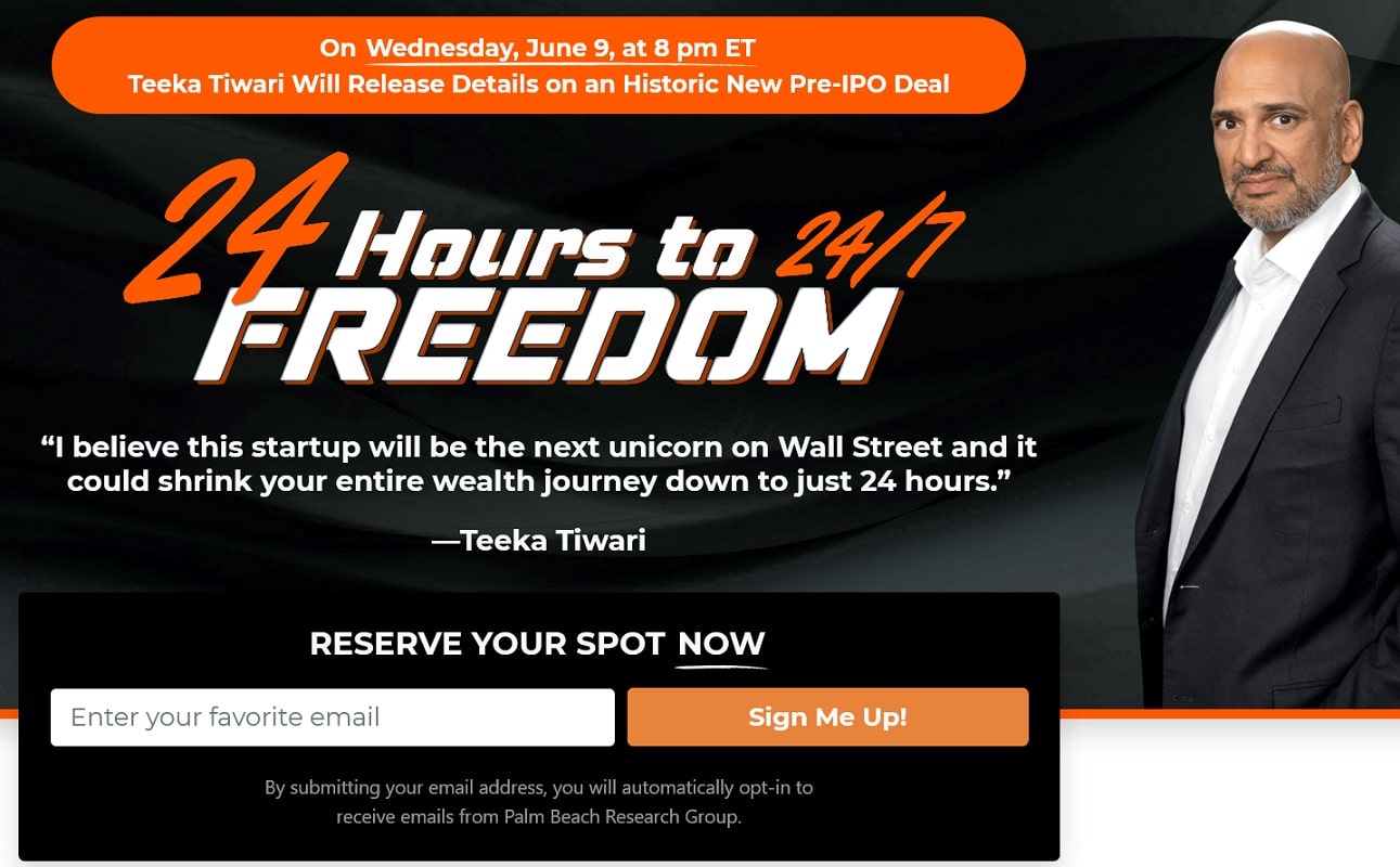 Teeka Tiwari’s 24 Hours to 24-7 Freedom Event