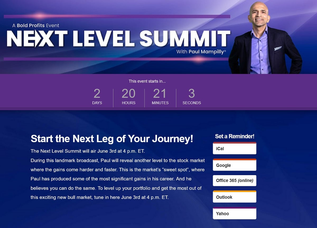 The Next Level Summit with Paul Mampilly