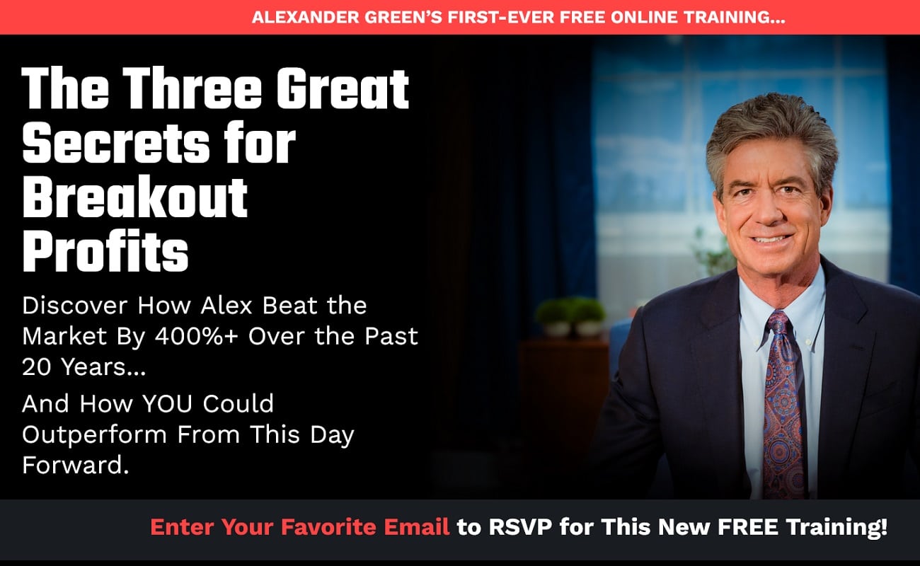 Alex Green's Three Great Secrets for Breakout Profits Online Training