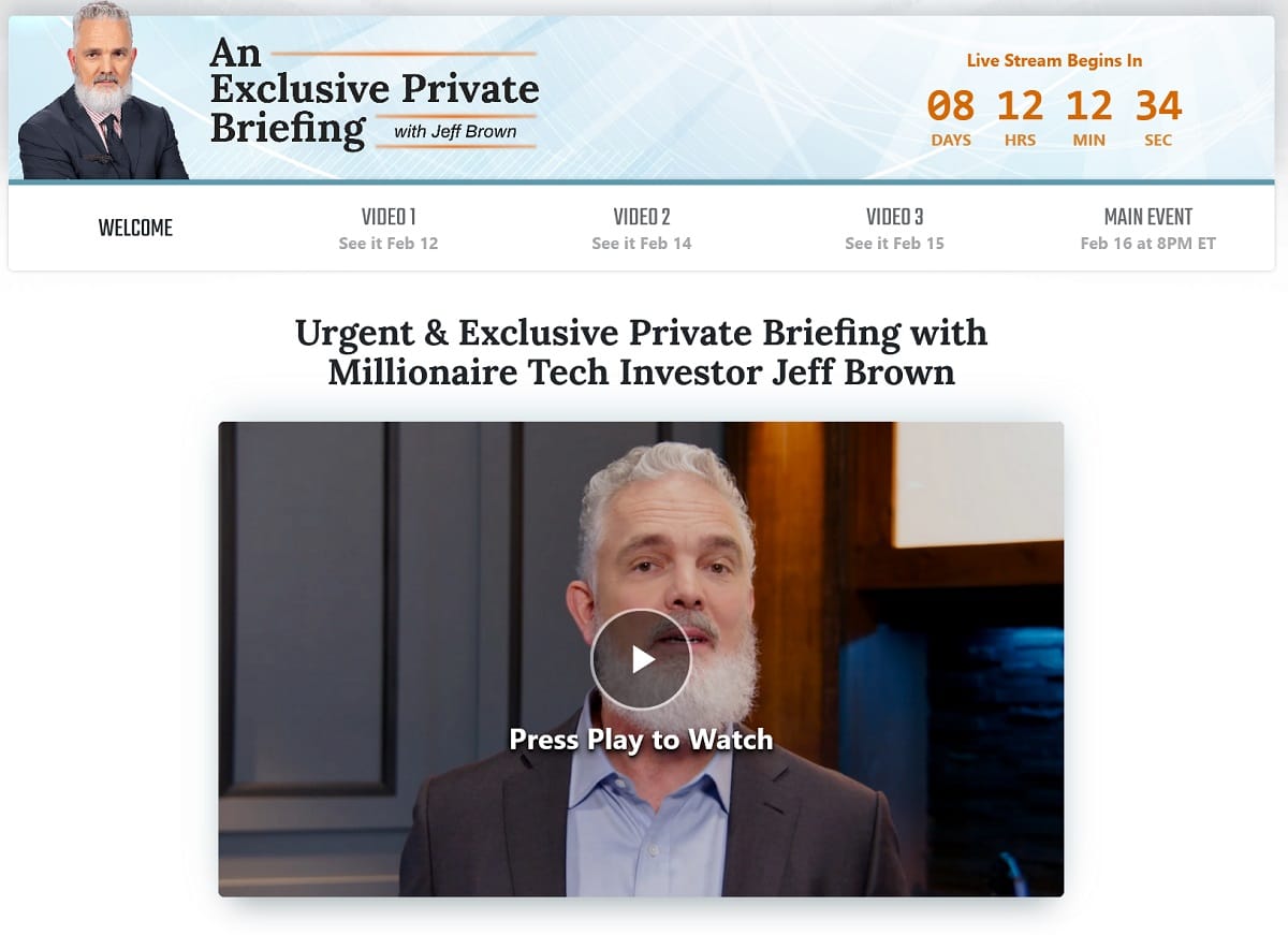 An Exclusive Private Briefing with Jeff Brow