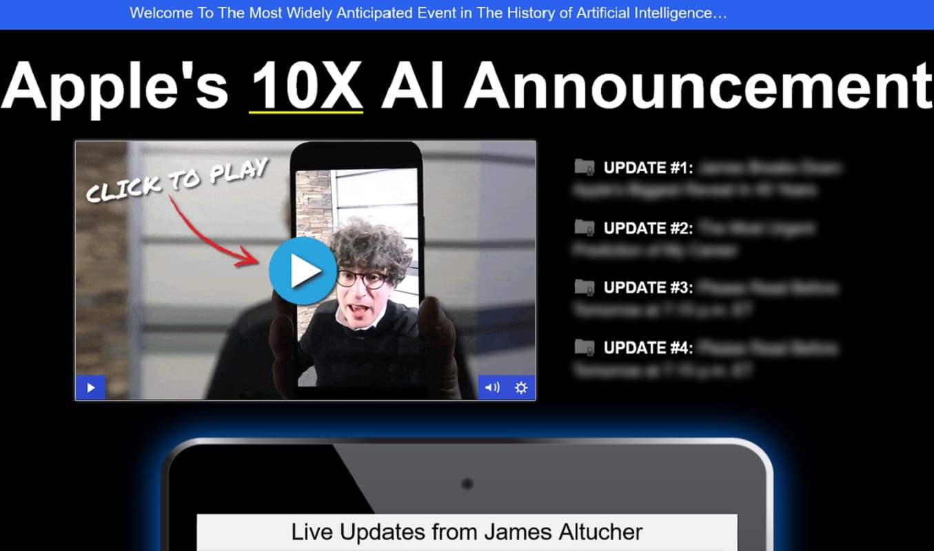 Apple’s 10X AI Announcement: James Altucher Prediction