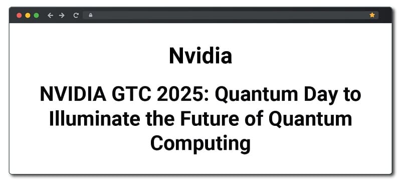 Quantum day on NVIDIA GTC 2025