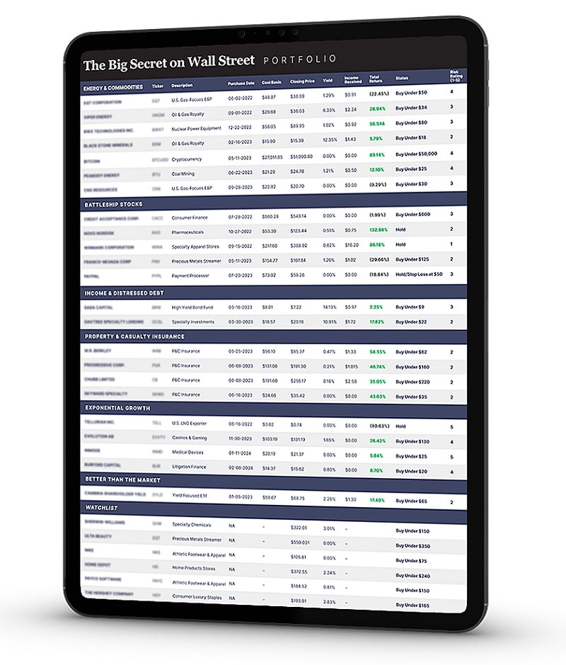 The model portfolio by Porter