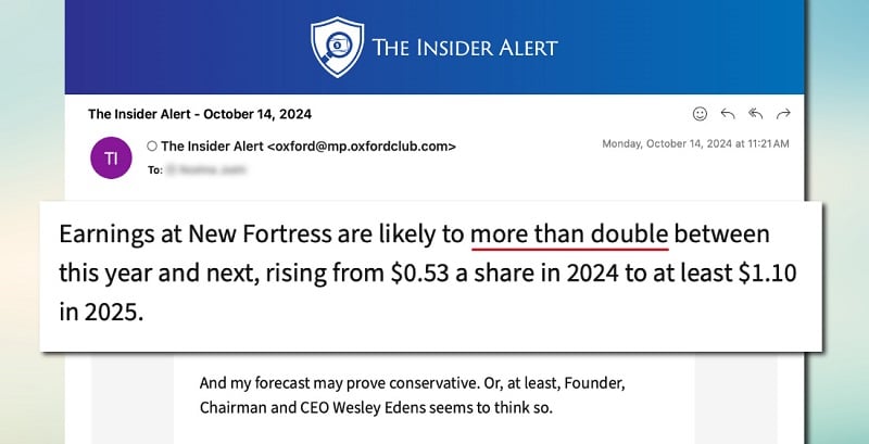 Alex Green alert on New Fortress