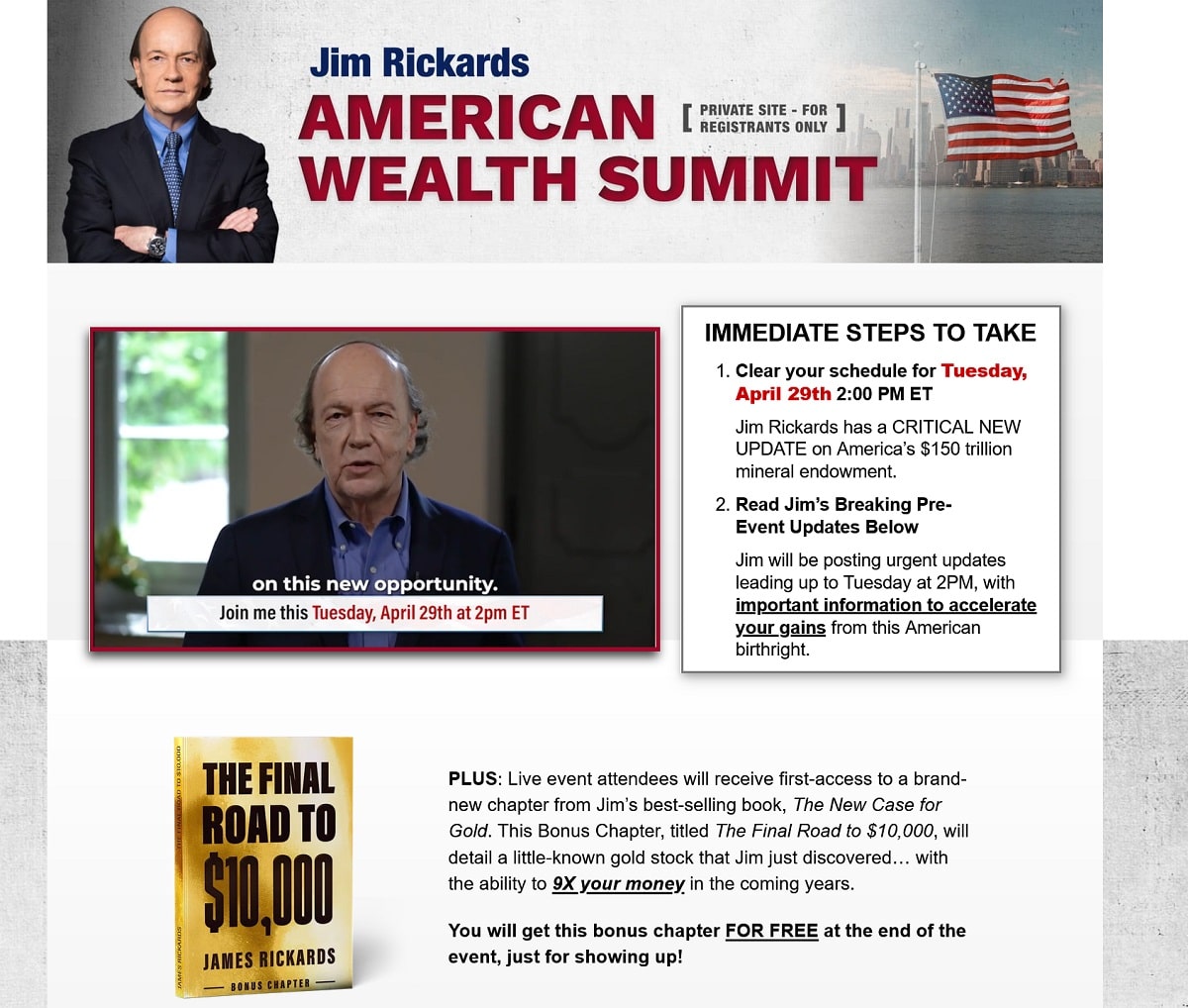 jim rickards american wealth summit