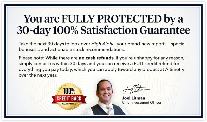 litman high alpha cashout guarantee