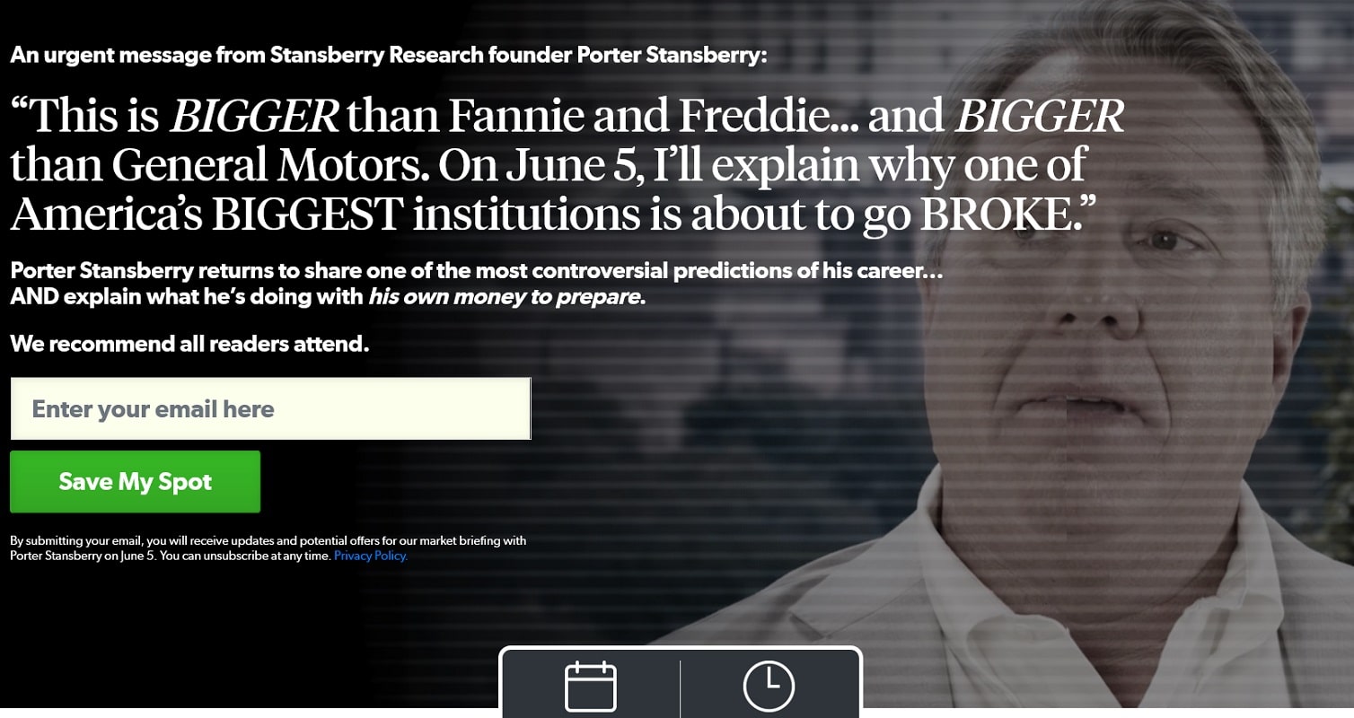 porter stansberry dire warning june 5 event