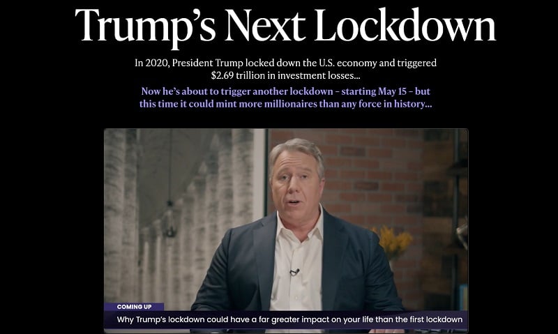 porter stansberry trump’s next lockdown