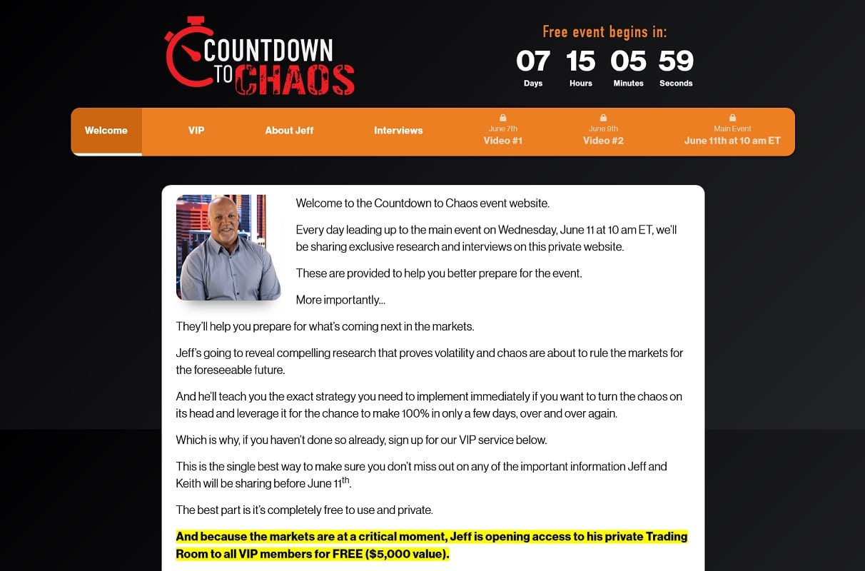 jeff clark prediction countdown to chaos event