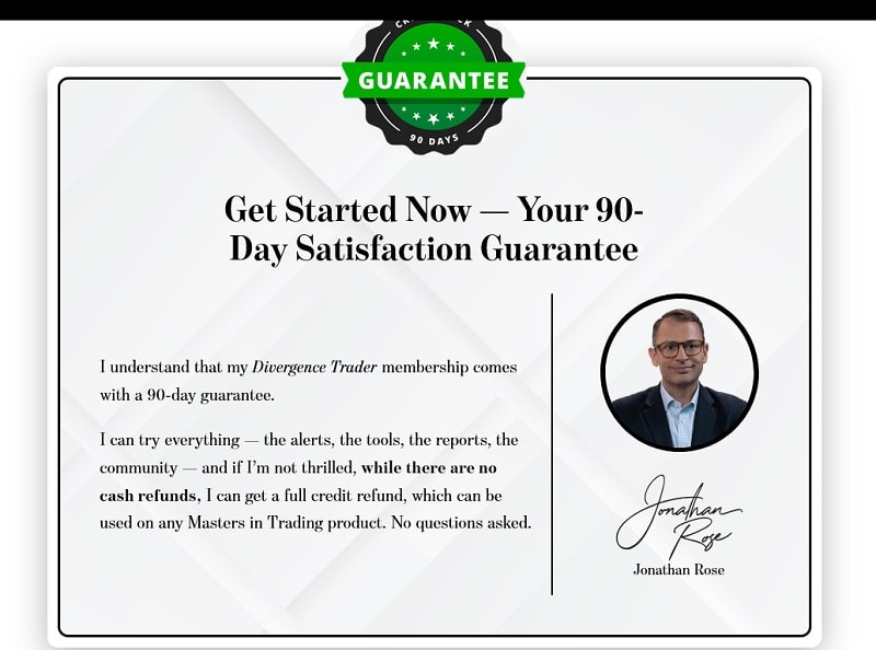 divergence trader 90 day satisfaction guarantee