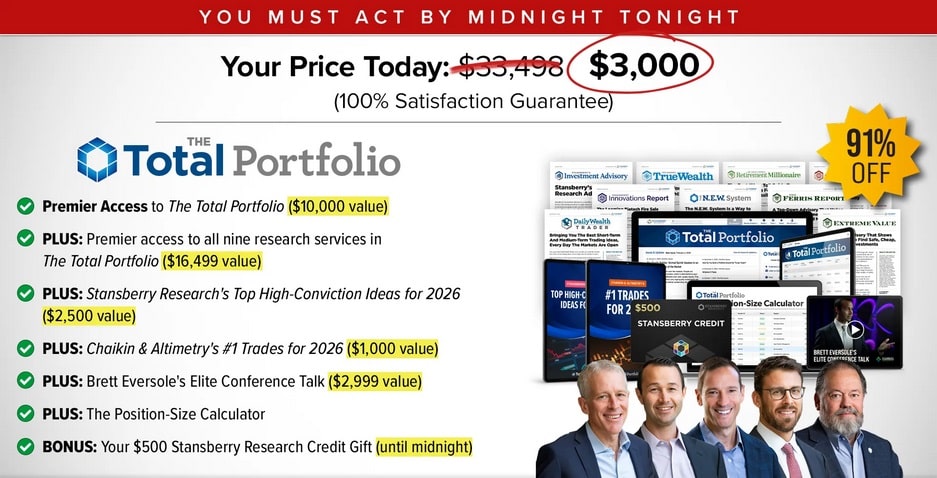 stansberry research total portfolio 2026