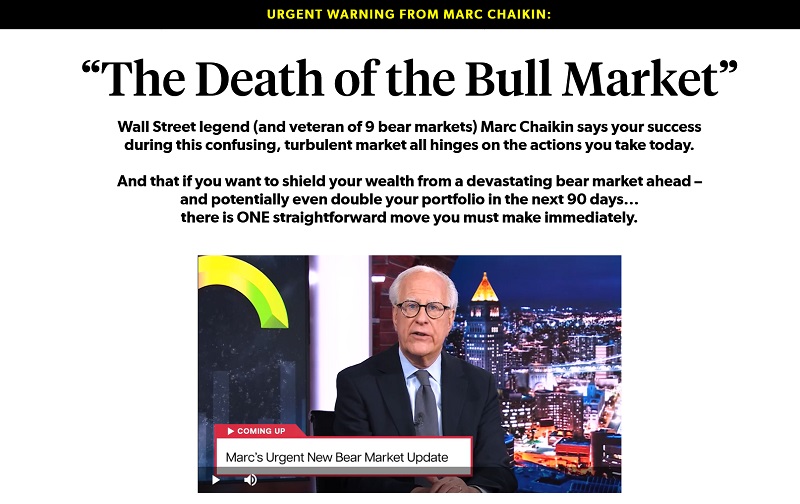 marc chaikin urgent warning death of the bull market