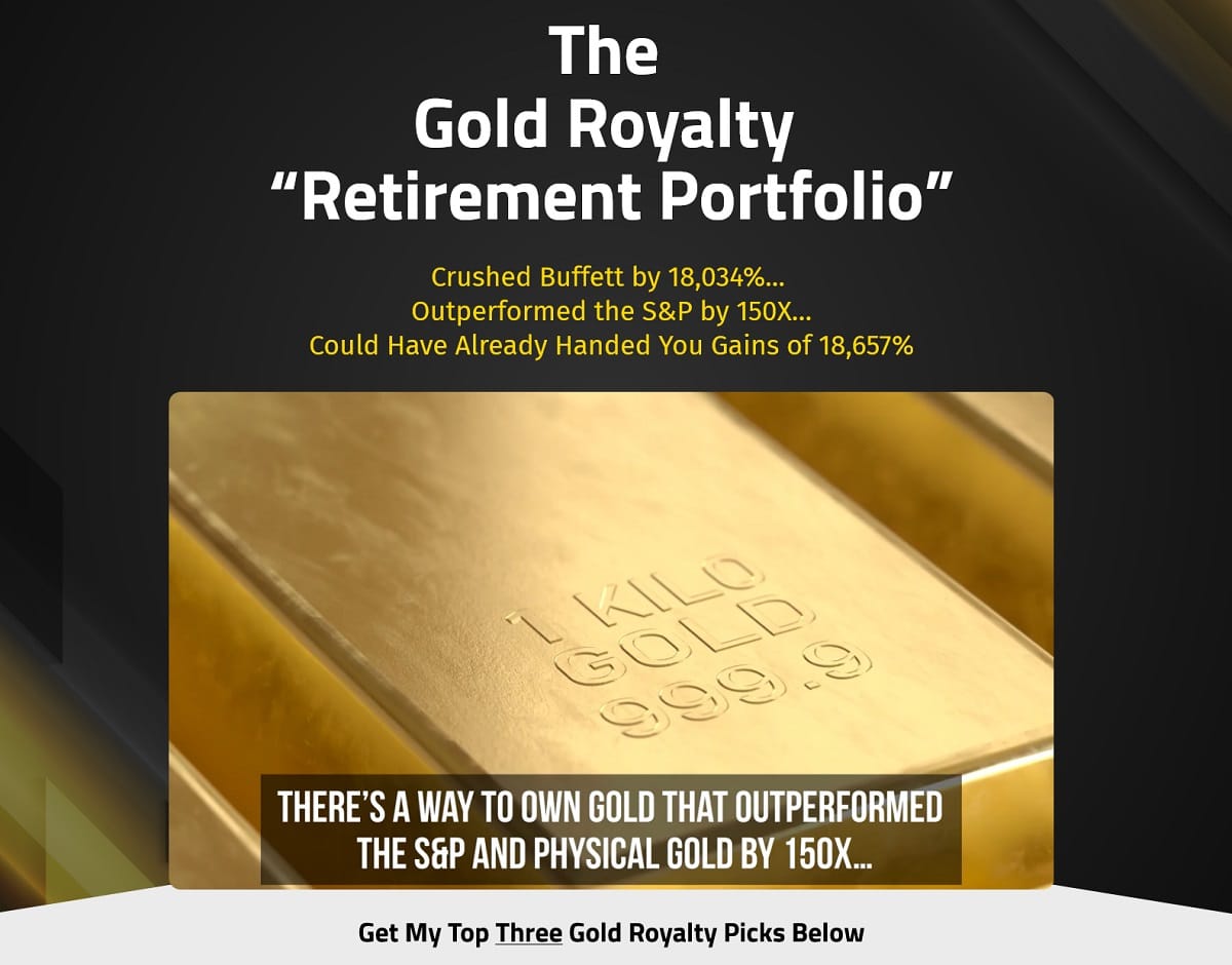 garrett goggin gold royalty retirement portfolio