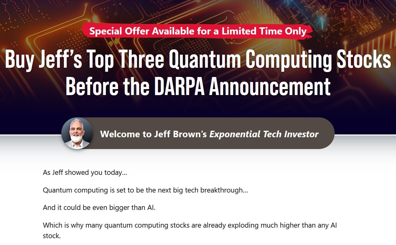 jeff brown exponential tech investor quantum stocks revealed