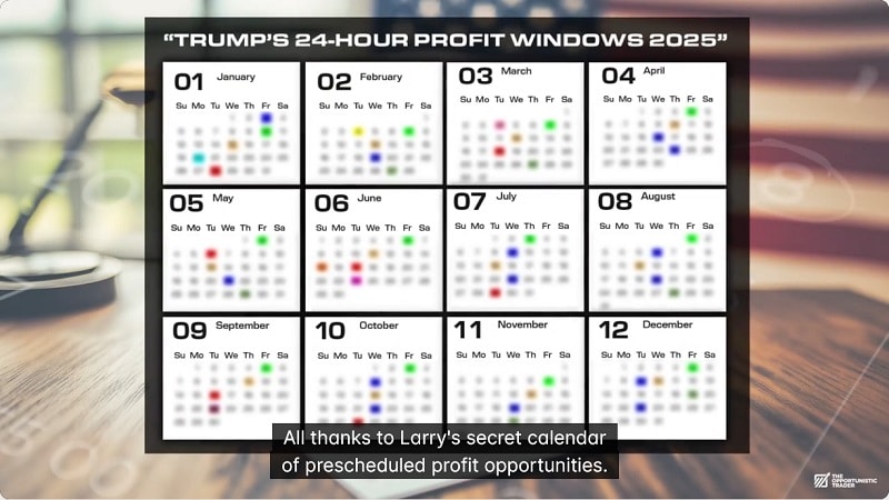 trump's 24 hour profit windows secret calendar
