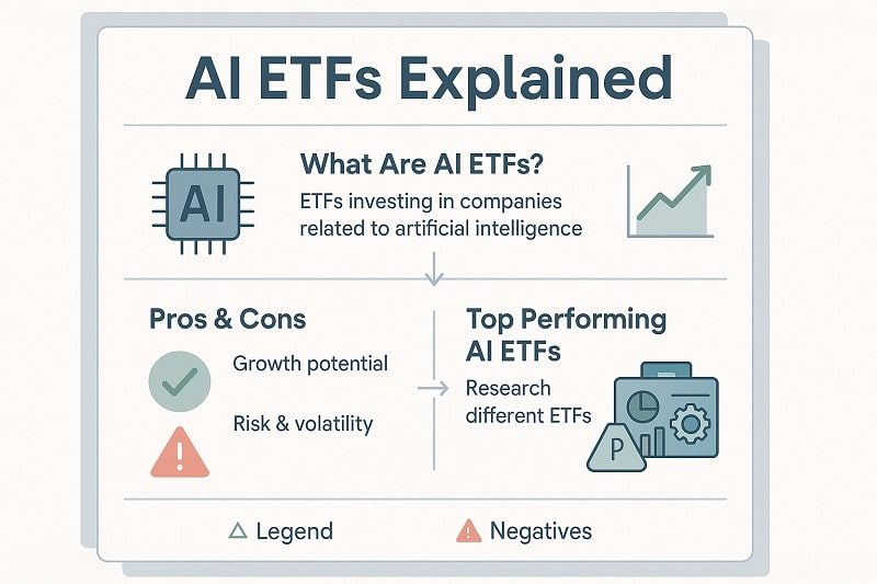 ai etfs infographic educational poster