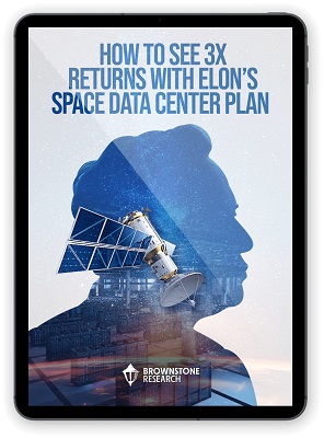jeff brown how to see 3x returns with elons space data center plan report