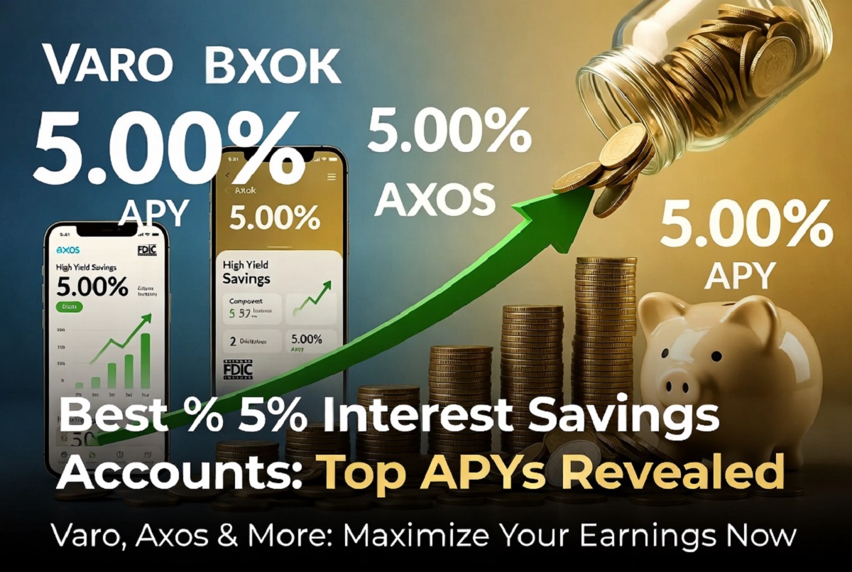 best 5% interest savings accounts