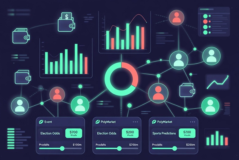 digital network of trader wallets