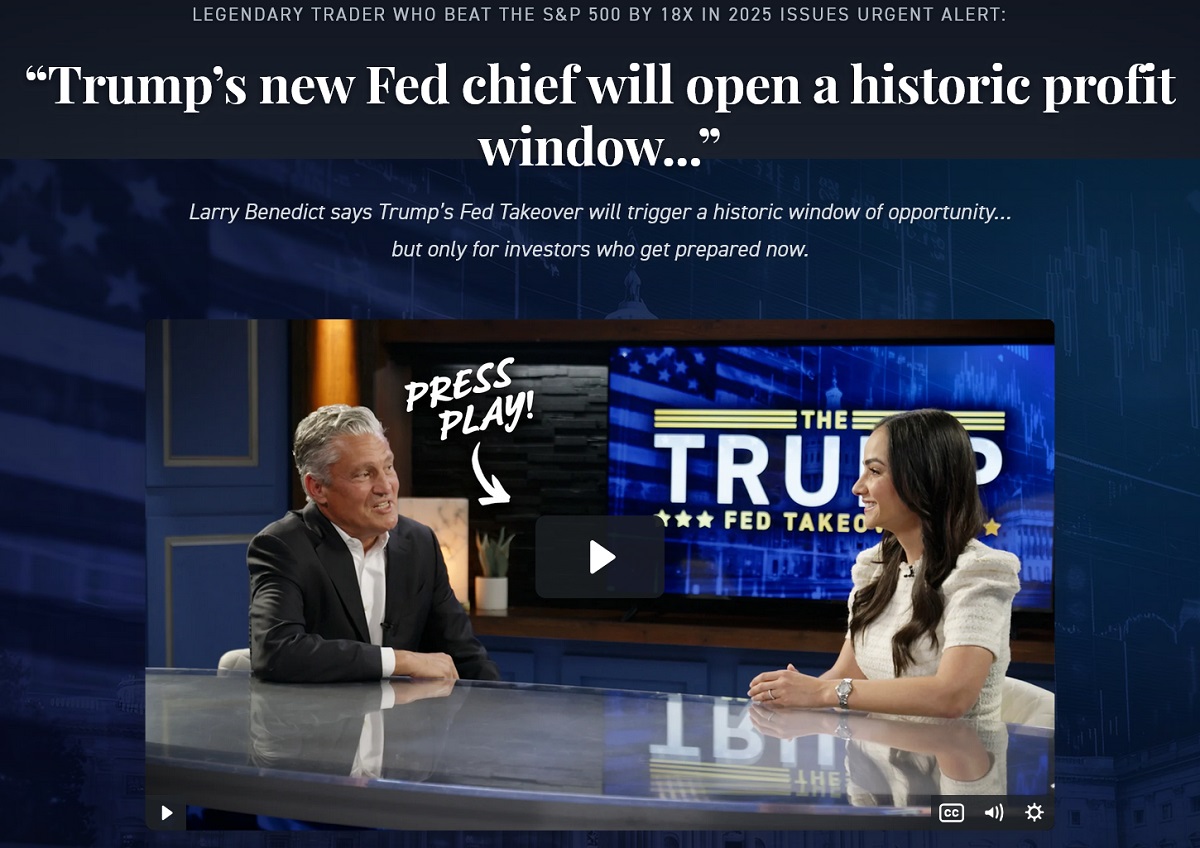 larry benedict one ticker trader trump fed takeover play