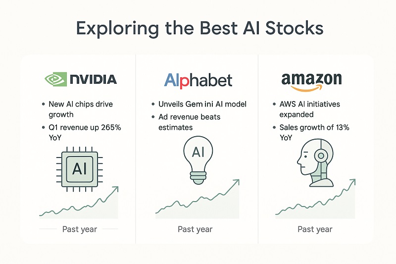 ai stocks infographic modern design