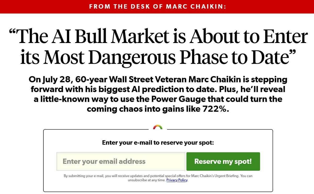 marc chaikin urgent briefing
