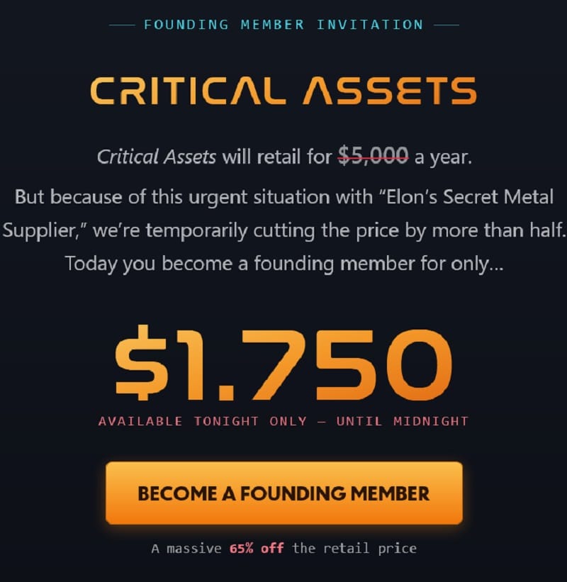 dave forest critical assets discount