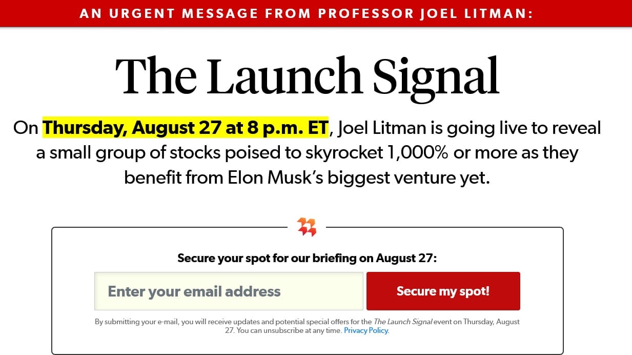 joel litman launch signal