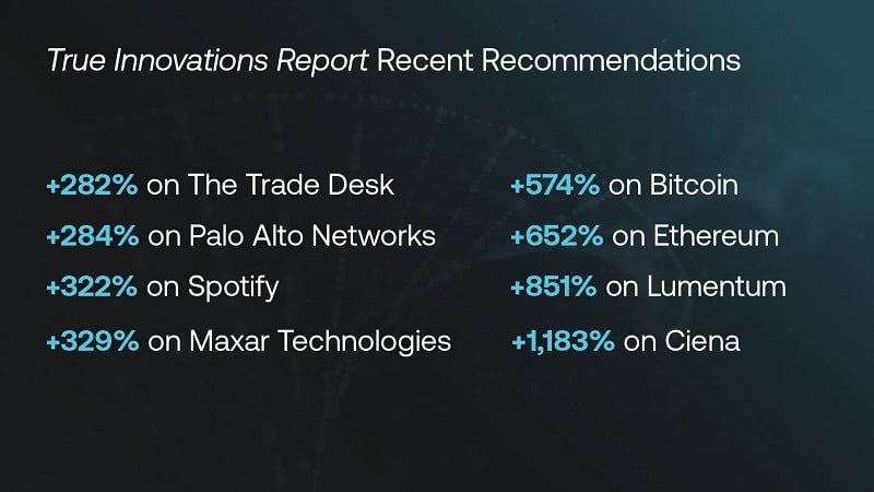 josh baylin true innovations report recent stock recommendations