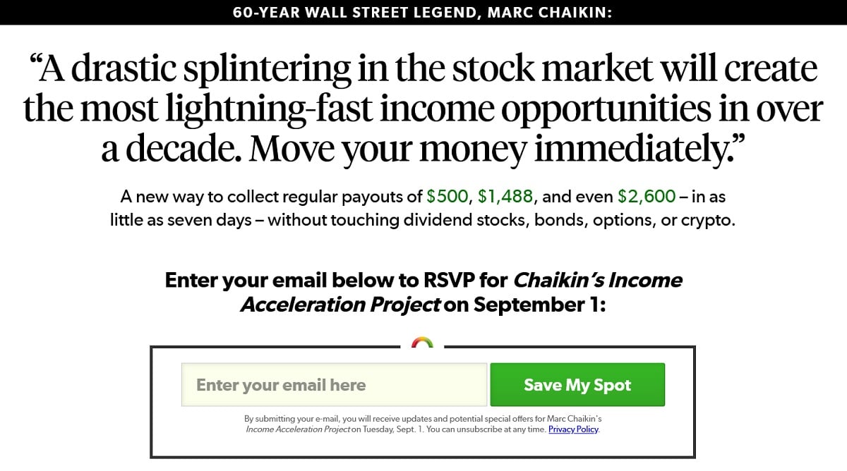 marc chaikin income acceleration project