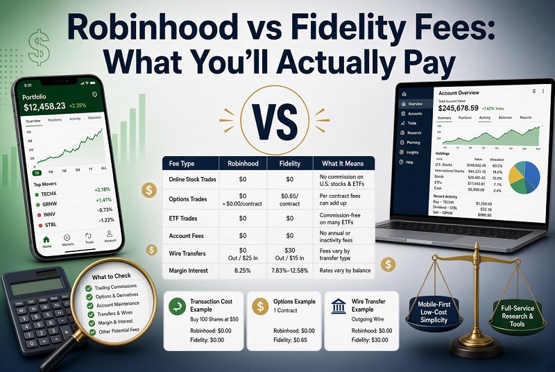 robinhood vs fidelity fees