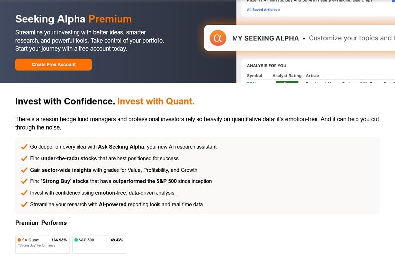 seeking alpha premium subscription
