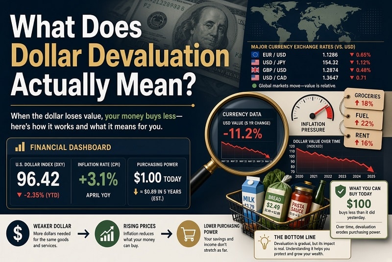 what does dollar devaluation actually mean