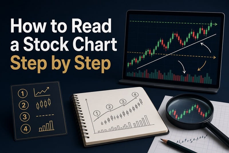 how to read a stock chart step by step