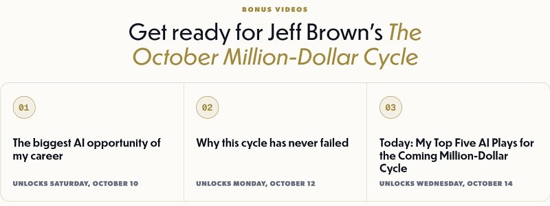 jeff brown the october million dollar cycle plays revealed