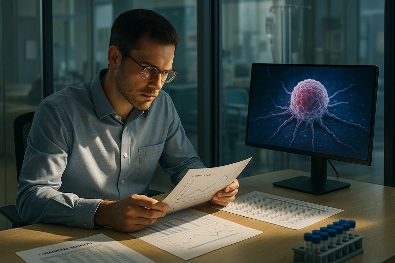 biotech analyst oncology trial review